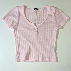 Brandy Melville pink Zelly top
